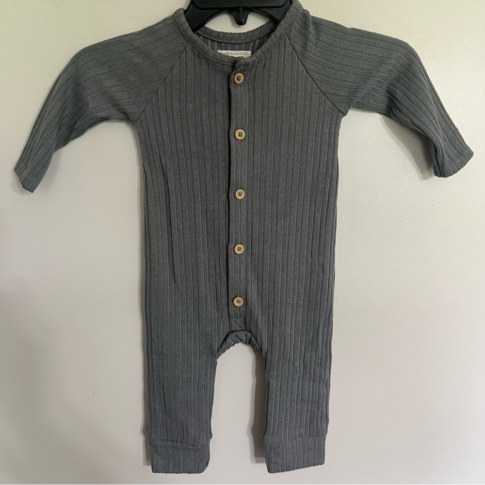 Size 12 Months Grayson Collective Baby Boys Ribbed‎ Button Bodysuit Spring